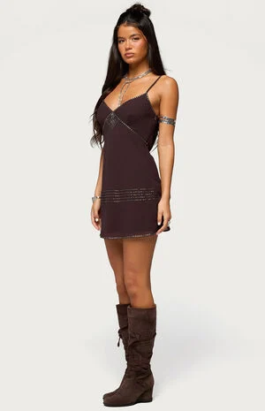 Raquelle Beaded Mini Dress image number 1