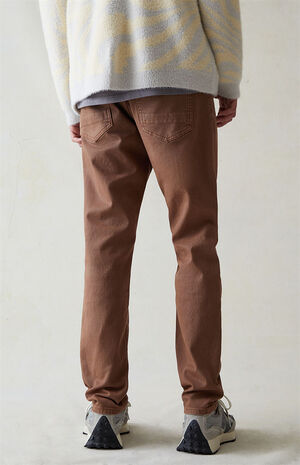 Comfort Stretch Brown Slim Jeans image number 5