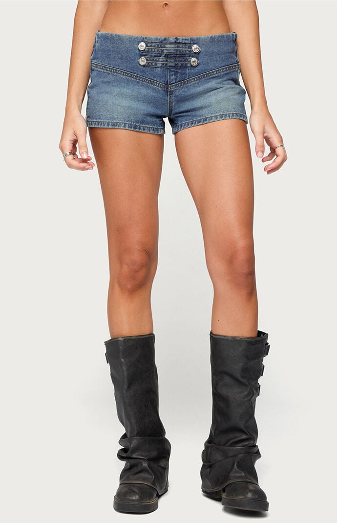 Edikted Jazzy Denim Naploeon Shorts