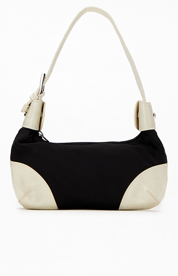 Black and white shoulder bag sales