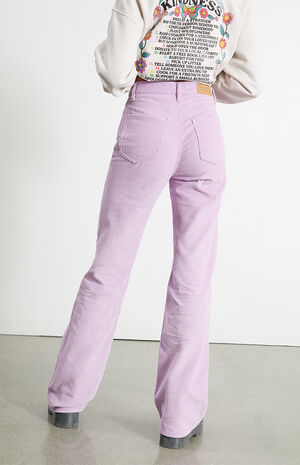 Purple Corduroy High Waisted Bootcut Jeans image number 5
