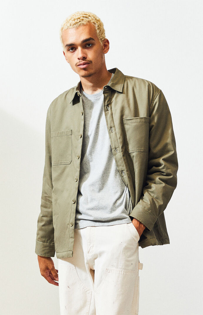 PacSun Sherpa Lined Button-Up Jacket