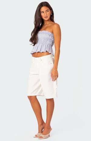 Low Rise Bermuda Denim Carpenter Shorts image number 1