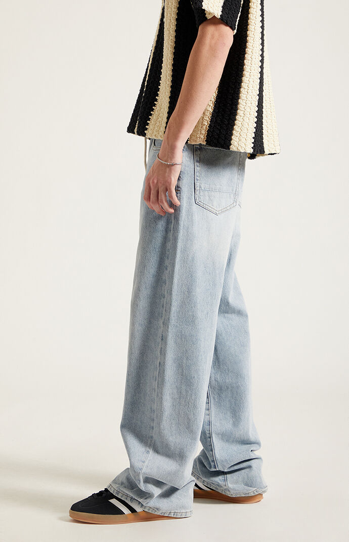 Pacsun Blake Extreme Baggy Jeans Drawstring Light Indigo | Pacsun