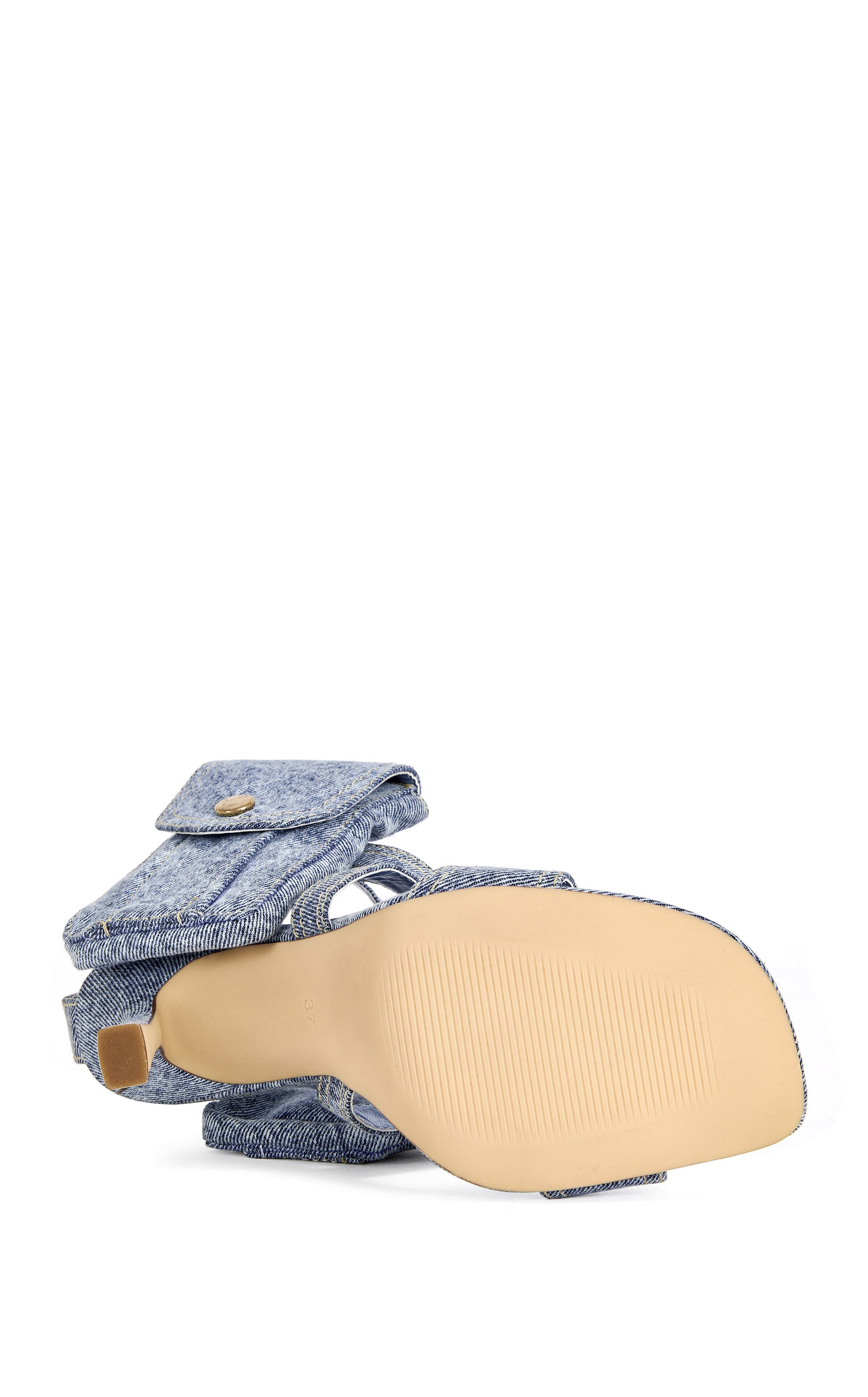 AZALEA WANG Women's Kershaw Denim Pocket Stiletto Sandals