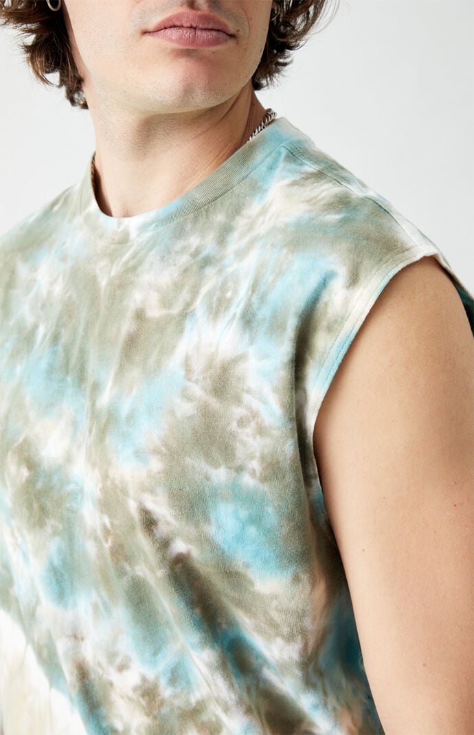 Spiral Tie-Dyed Muscle Tank Top