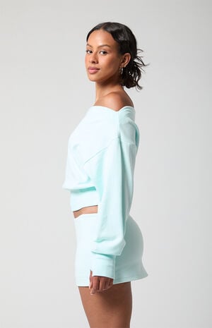 Active French Terry Off-The-Shoulder Sweatshirt image number 3