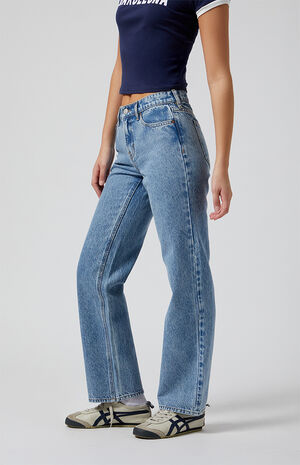 Jordyn Low Rise Straight Leg Jeans Medium Indigo image number 3