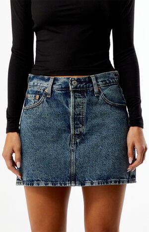 Acid Wash Icon Denim Mini Skirt image number 3