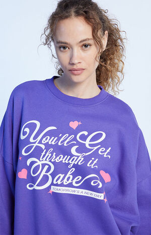 Tomorrow's A New Day Oversized Sweatshirt image number 3