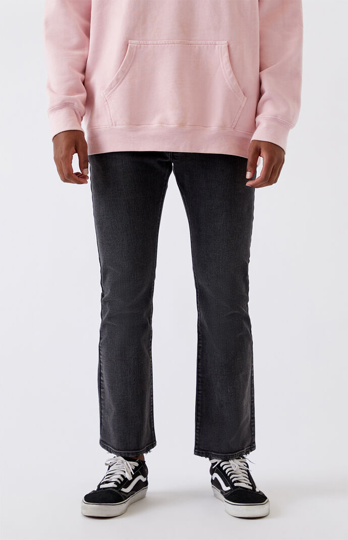 Washed Black Bootcut Jeans
