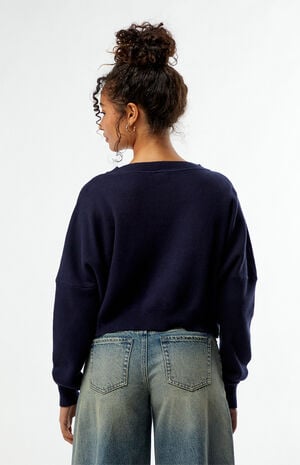 Michigan Wolverines Ivy Knit Cropped Sweater image number 3