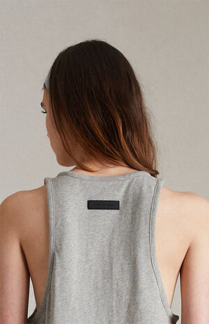 Women's Dark Heather Oatmeal Tank Top image number 5