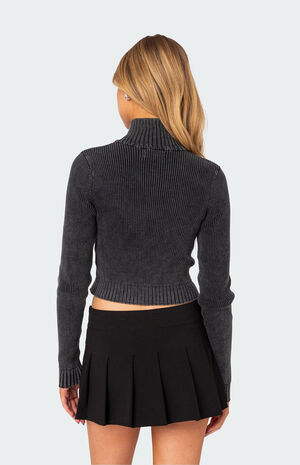 Torey Washed Zip Up Cardigan image number 2