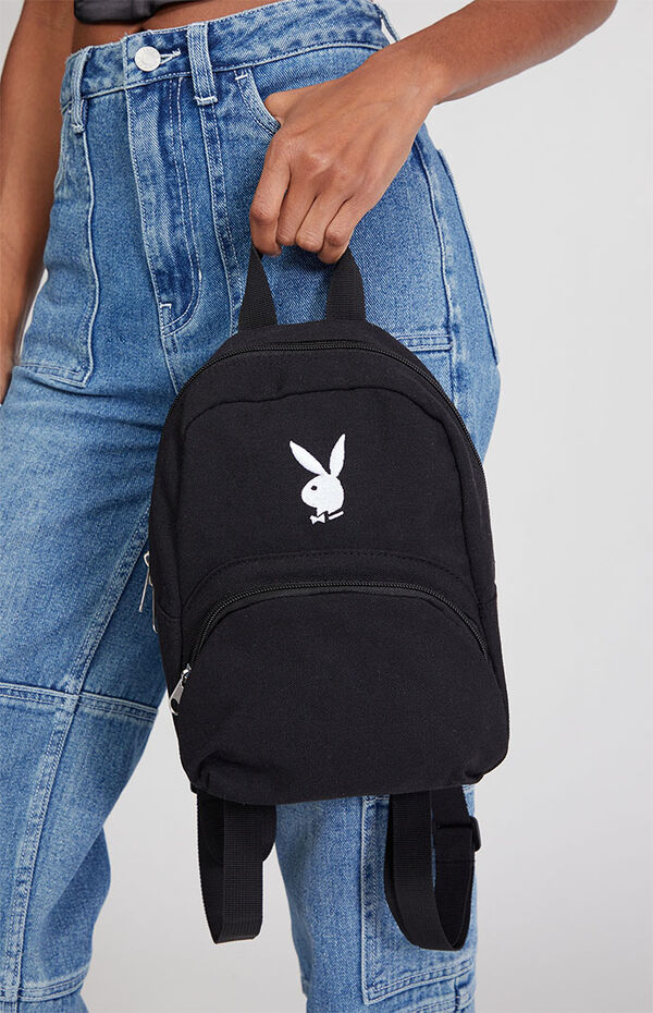 Playboy Black Embossed Playboy Bunny Mini Backpack Playboy Black Embossed Playboy Bunny Mini | Mercari main image 3