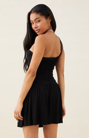 Charisa One Shoulder Rosette Mini Dress image number 4