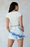 Tie Dye High Waisted Denim Festival Shorts Tie Dye High Waisted Denim Festival Shorts image number null
