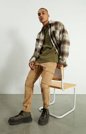 Khaki Slim Cargo Pants image number 1