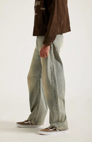 Mason Baggy Barrel Jeans Medium Blue Tinted image number 3