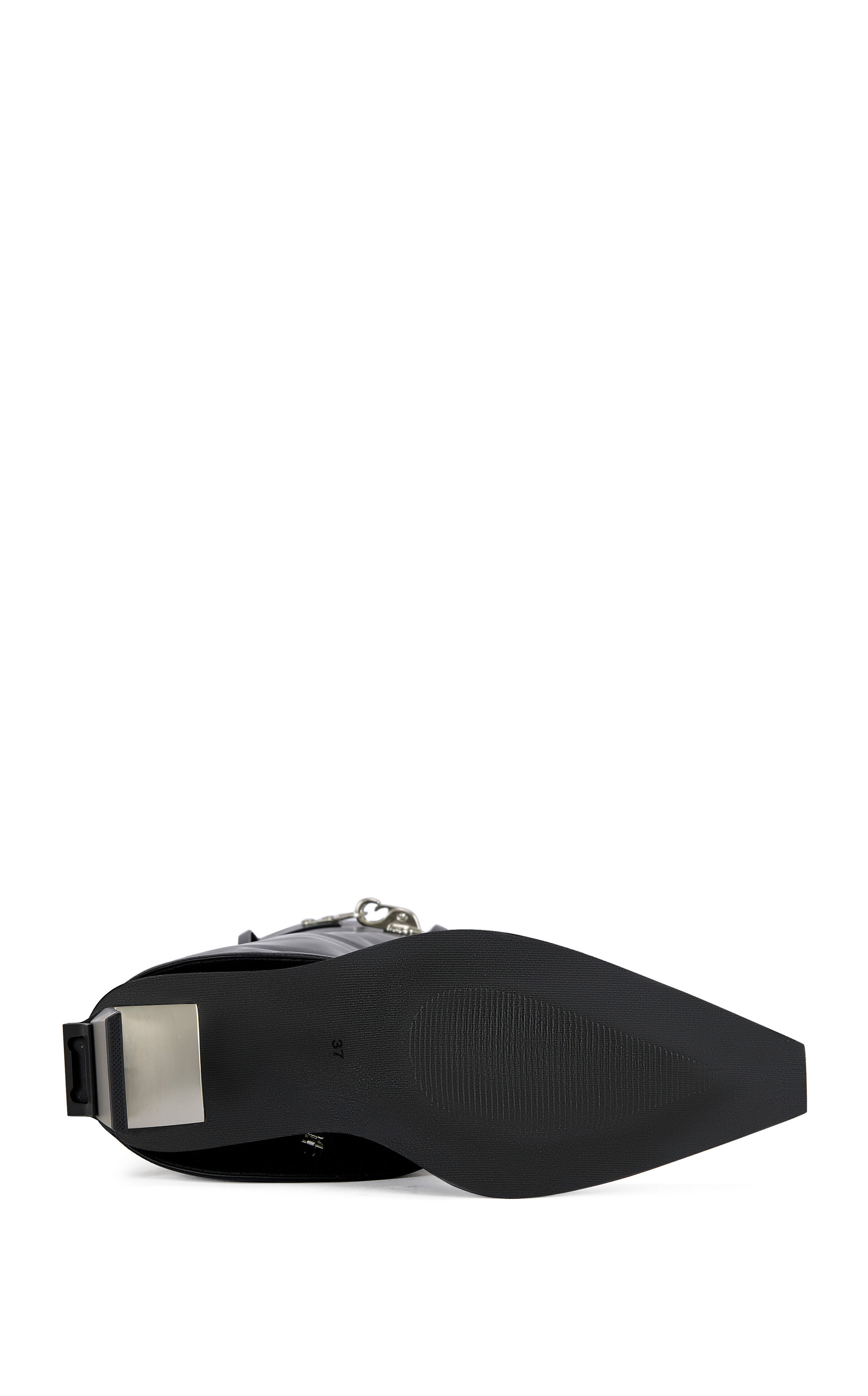 AZALEA WANG Women's Chrono Black Metal Heeled Boots