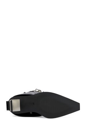 Women's Chrono Black Metal Heeled Boots image number 5