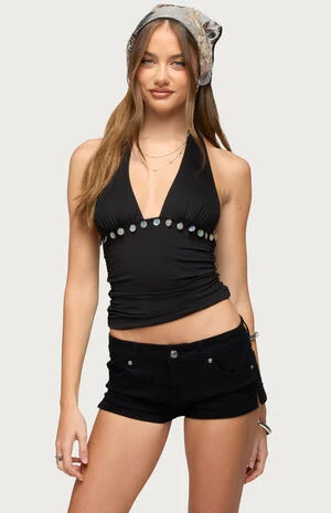 Ronya Iridescent Halter Top image number 1