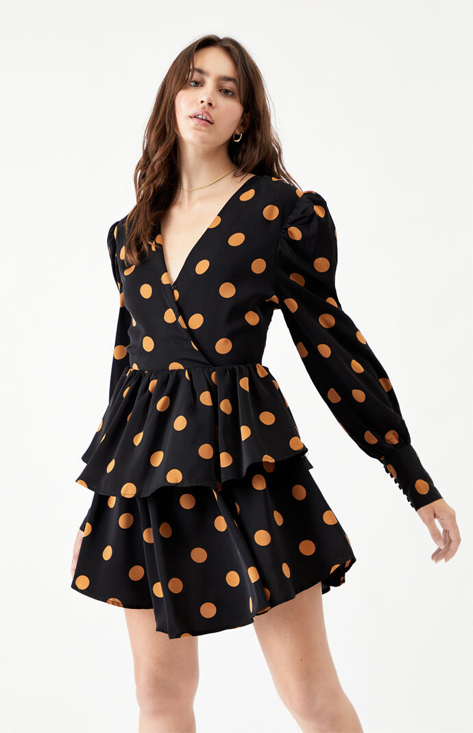 Dot Print Mini Dress