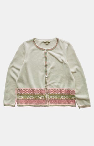 2000s Floral Crew Neck Cardigan image number 1