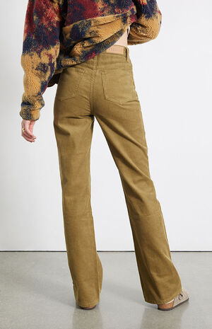 Green Corduroy High Waisted Bootcut Jeans image number 4