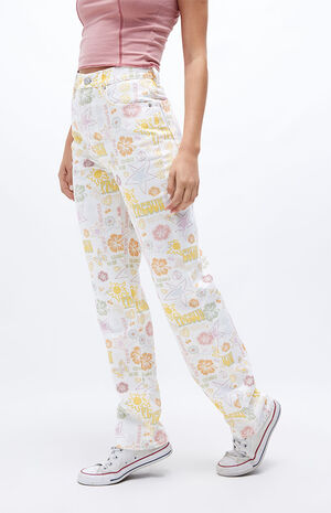 Mixed Pacific Sunwear Print Dad Jeans image number 3