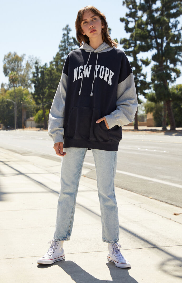 Christy hoodie navy and grey 2025