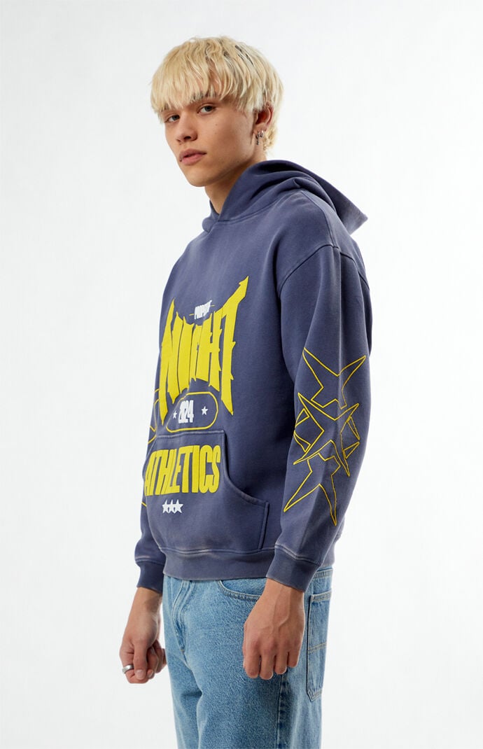 Nightlab Blue Washed Gym Hoodie | Pacsun
