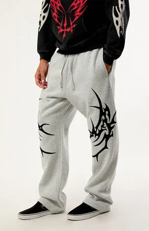 Warping In Time Baggy Fleece Sweatpants image number 4