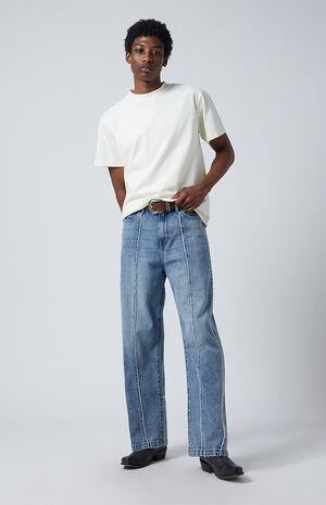 Blake Extreme Baggy Jeans Seamed Light Indigo image number 5