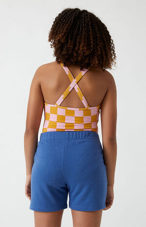 Pink Checkerboard One Piece Swimsuit image number 3