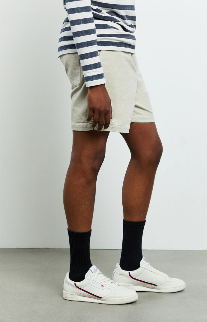 Cream Corduroy Volley Shorts