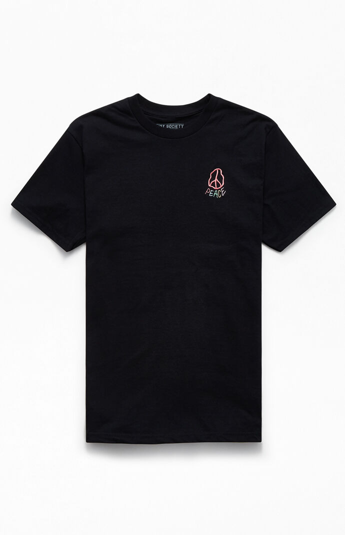 Peace Embroidered T-Shirt