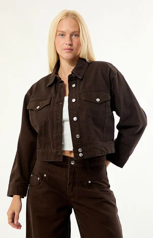 Dove Cropped Denim Jacket image number 1