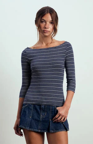 Kenzie 3/4 Sleeve Off-The-Shoulder Top image number 3