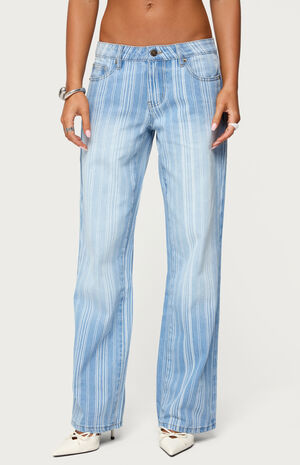 Tera Striped Low Rise Jeans image number 1