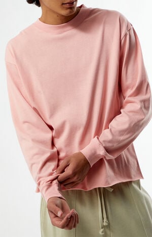 Pink Premium Cropped Long Sleeve T-Shirt image number 2