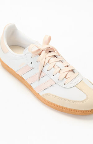 Women's White & Pink Samba OG Sneakers image number 6