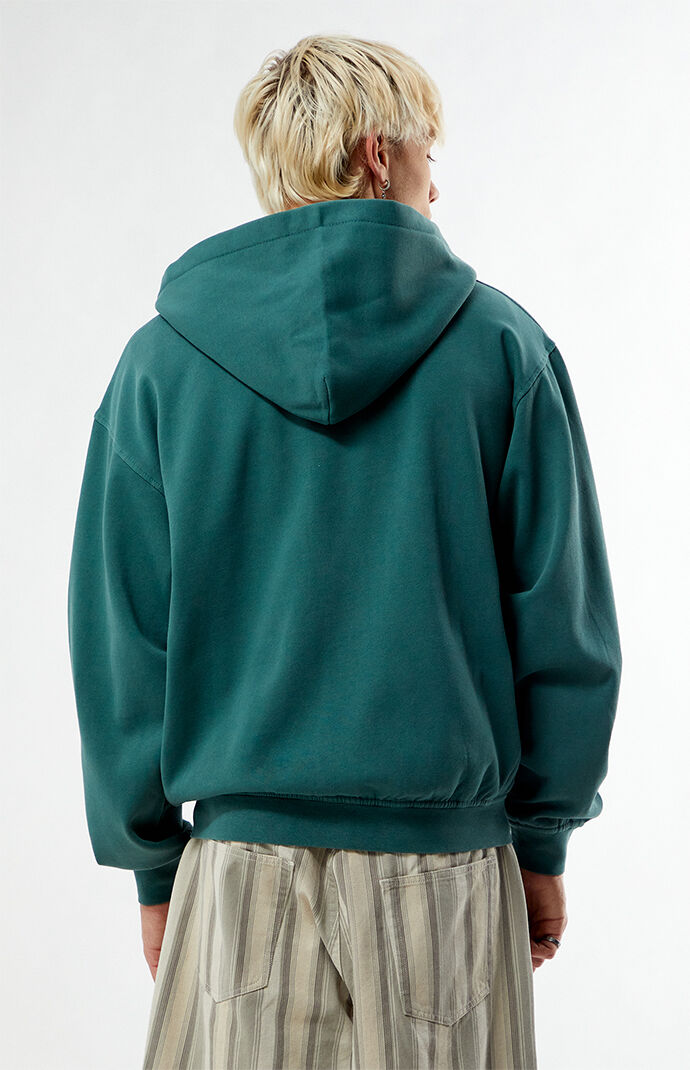 Pacsun Green Vintage Washed Full Zip Hoodie | PacSun