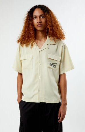 By PacSun Banner Cropped Camp Shirt