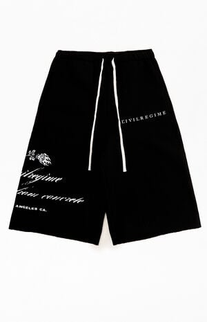 Black RFC Lounger Fleece Sweat Shorts image number 1