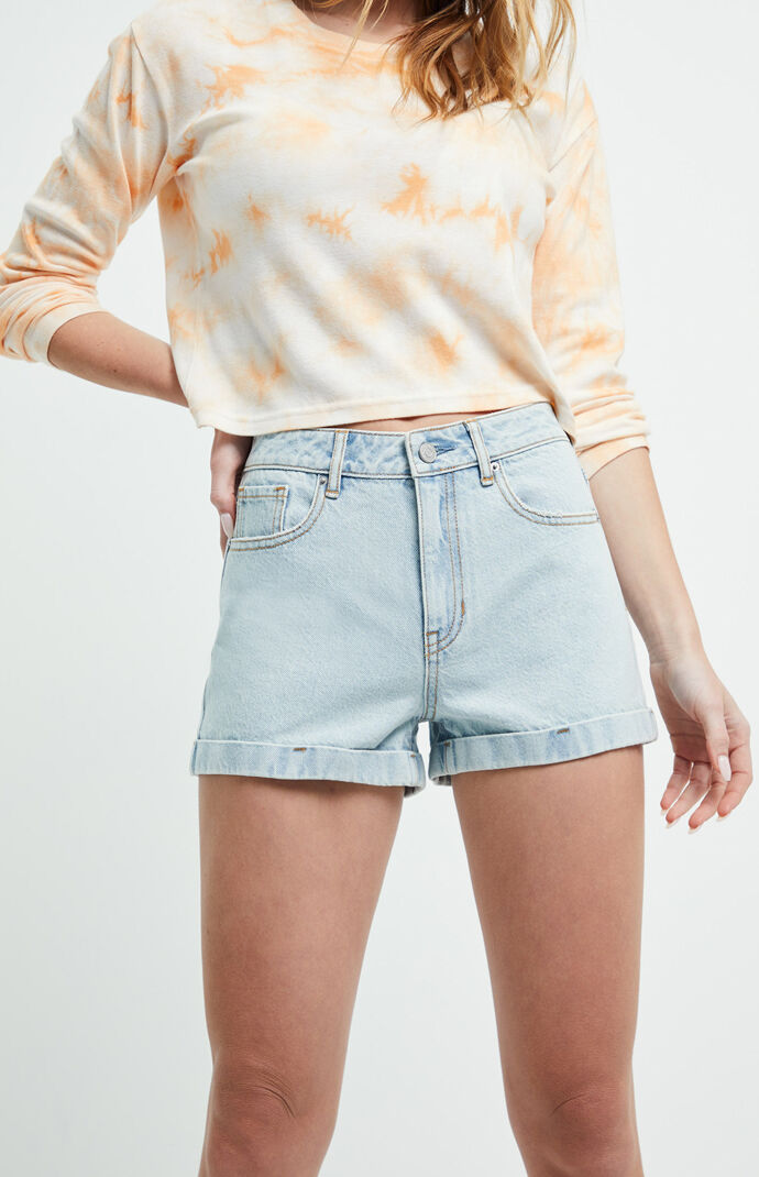 mom jean shorts pacsun