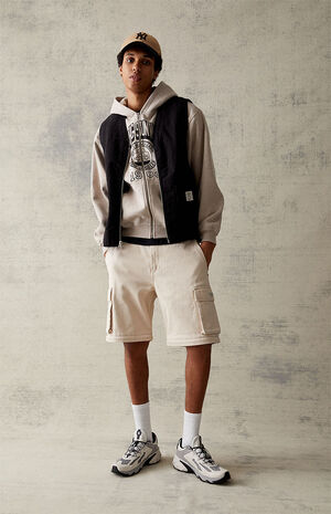 Khaki Baggy Zip Off Carpenter Pants image number 5