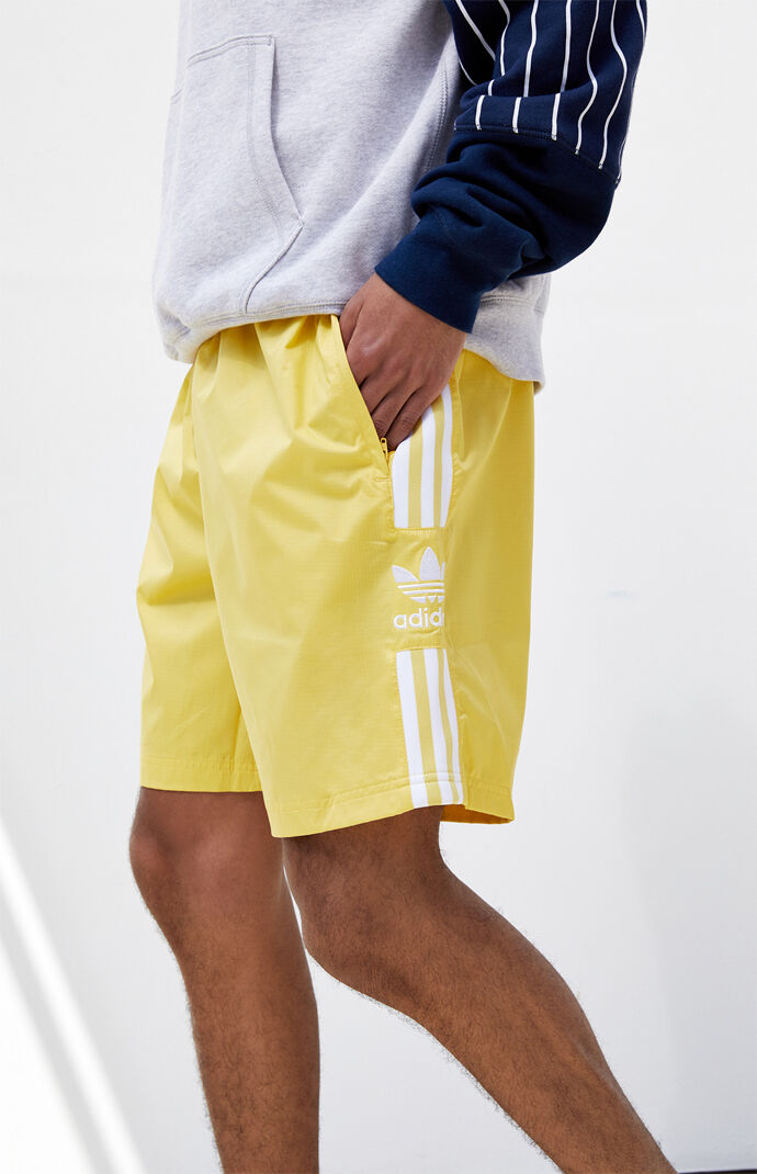 Yellow Lock Up Track Shorts
