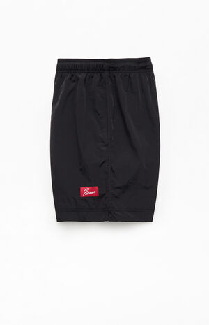Black Solid 6.5" Swim Trunks image number 3