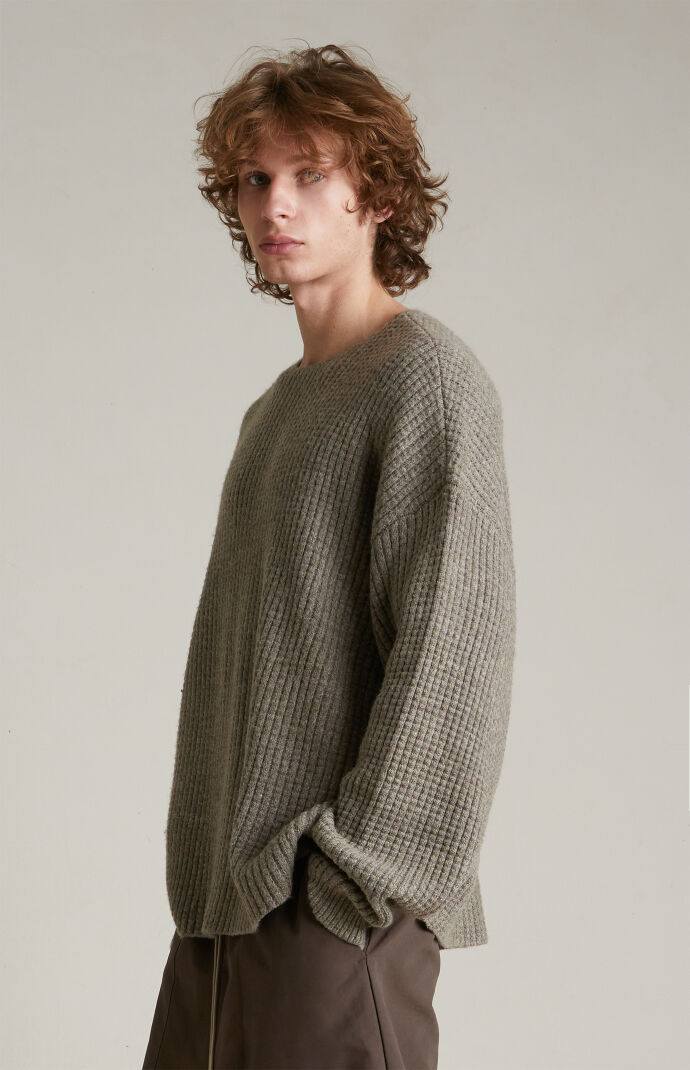 【FOG Essentials】Heavy Waffle Crewneck Sweater Fear of God ESSENTIALS Heavy Waffle Crew Neck Sweatshirt